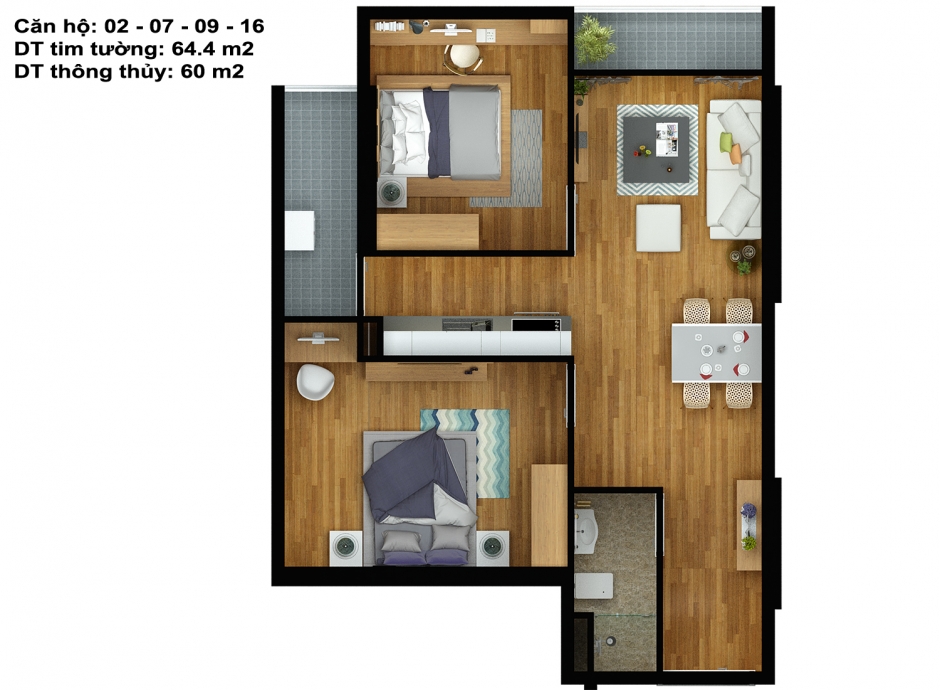 Thiết kế căn hộ 02-07-09-16