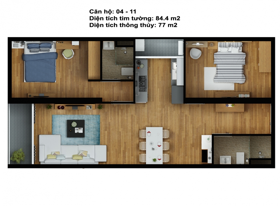 Thiết kế căn hộ 04 - 11