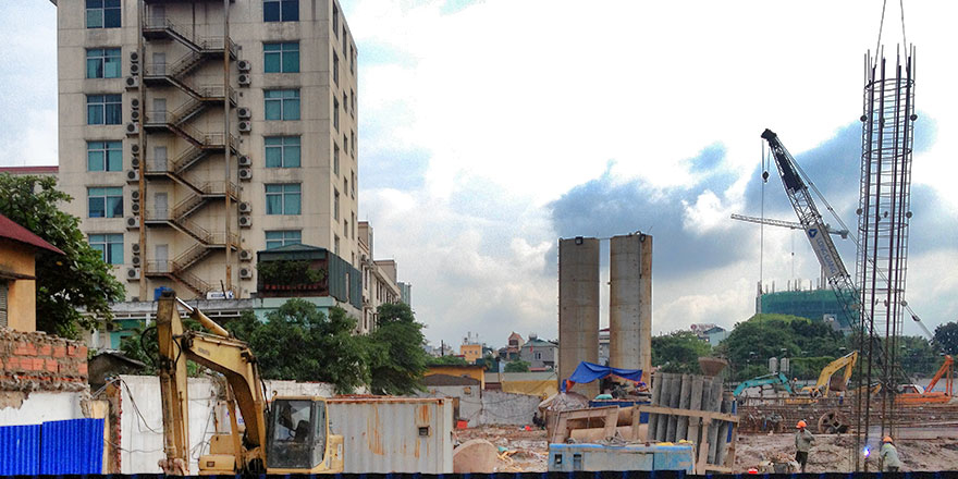 Dự án đang trong giai đoạn làm móng