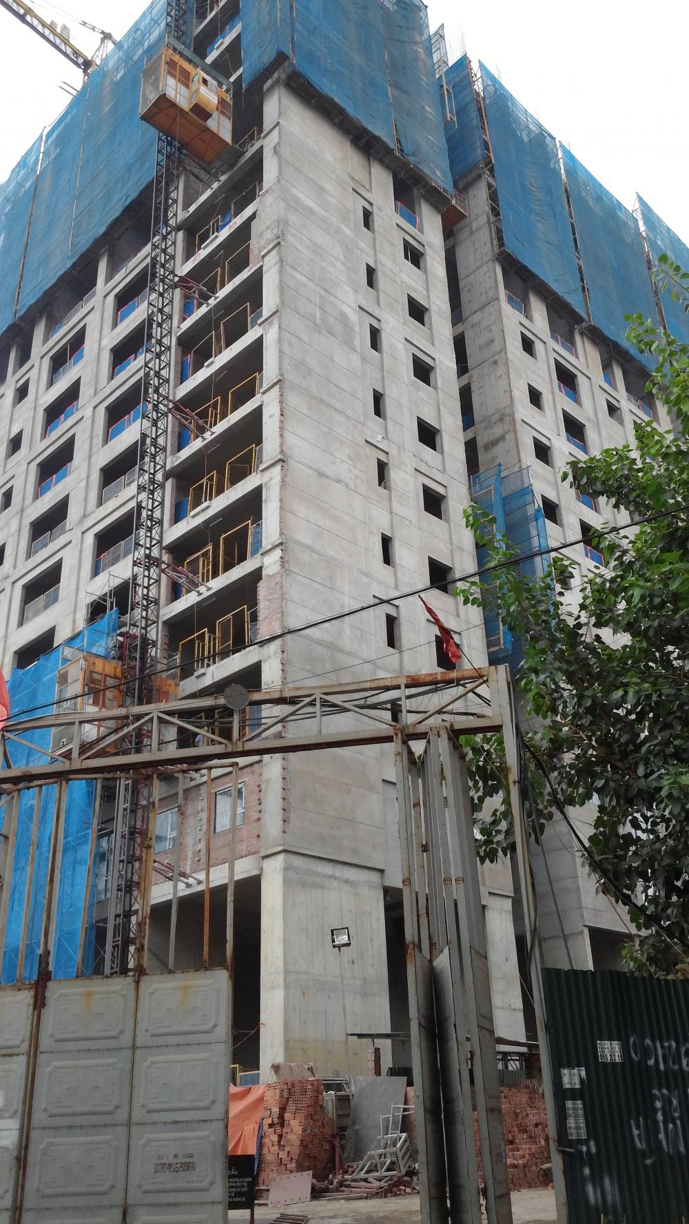 Dự án đang thi công tới mặt sàn tầng 15