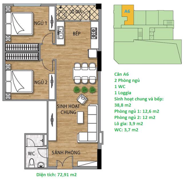 Thiết kế căn hộ A6