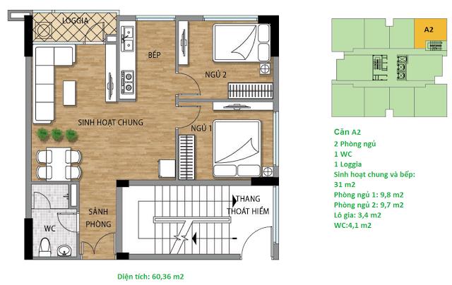 Thiết kế căn hộ A2