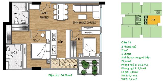 Thiết kế căn hộ A3