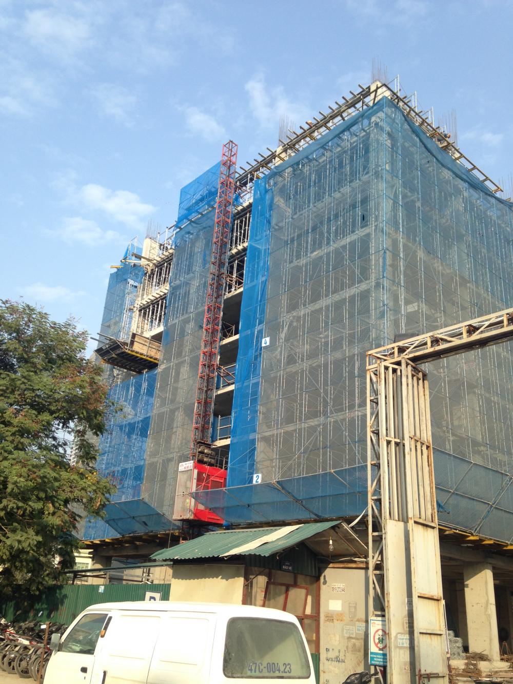 Dự án đang thi công tới mặt sàn tầng 8