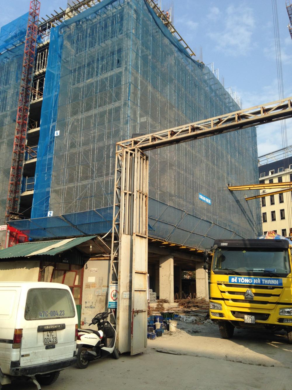 Dự án đang thi công tới mặt sàn tầng 8