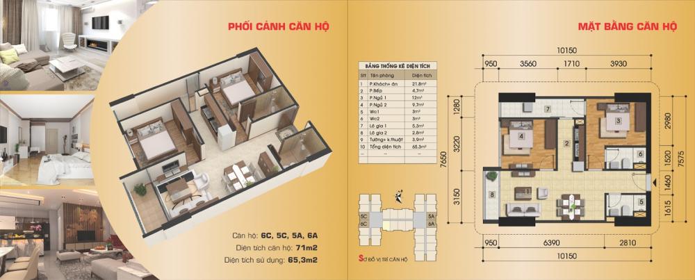 Thiết kế căn hộ 6C, 5C, 5A, 6A