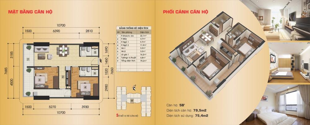 Thiết kế căn hộ 5B'