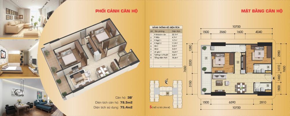 Thiết kế căn hộ 3B'