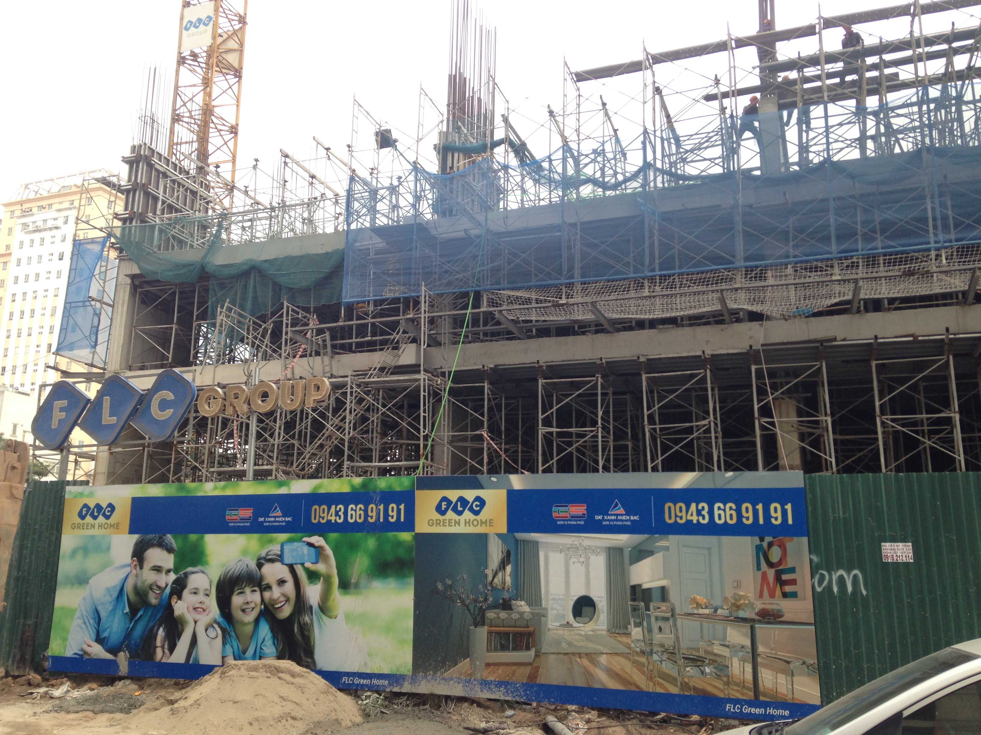 Dự án đang thi công tới mặt sàn tầng 3