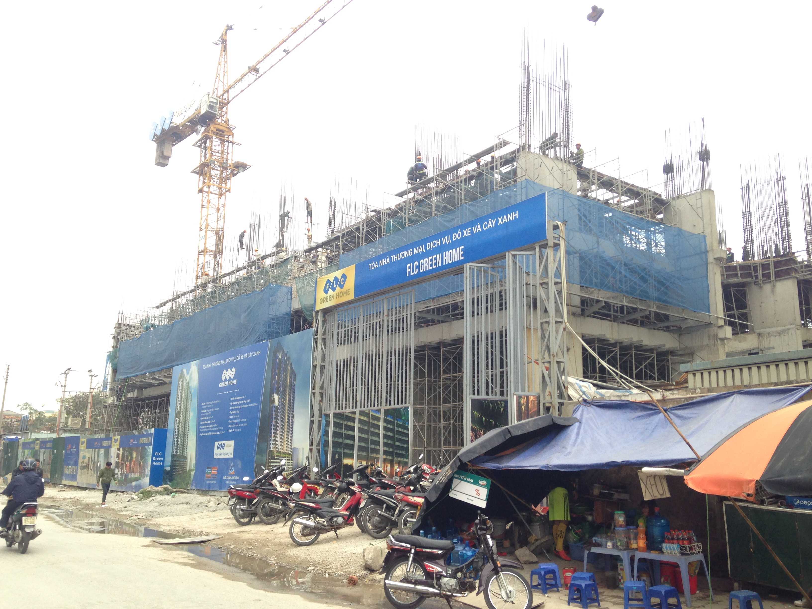 Dự án đang thi công tới mặt sàn tầng 3