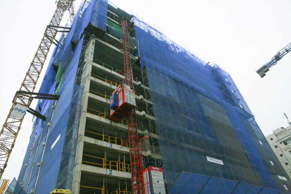 Dự án đang thi công tới mặt sàn tầng 13