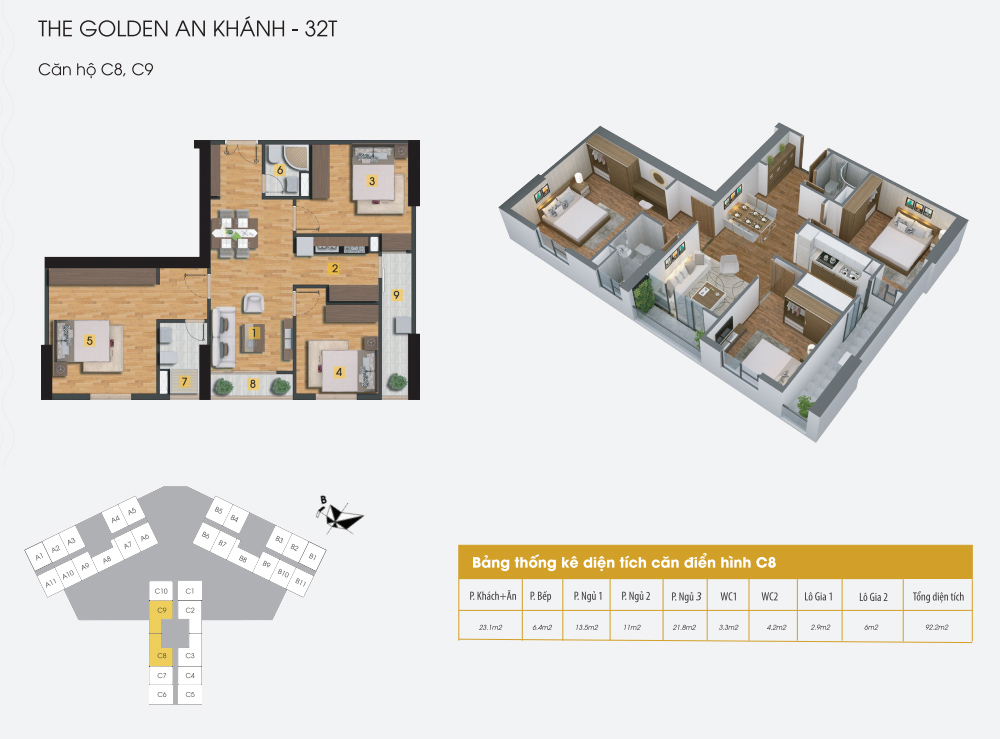 Thiết kế căn hộ C8, C9