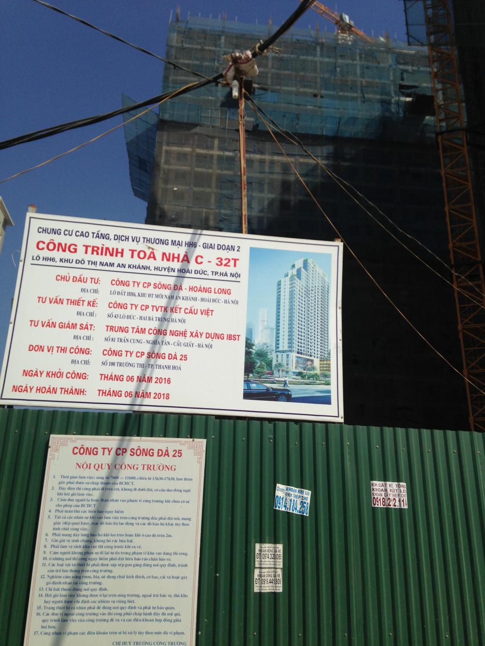 Dự án đang thi công tới mặt sàn tầng 24