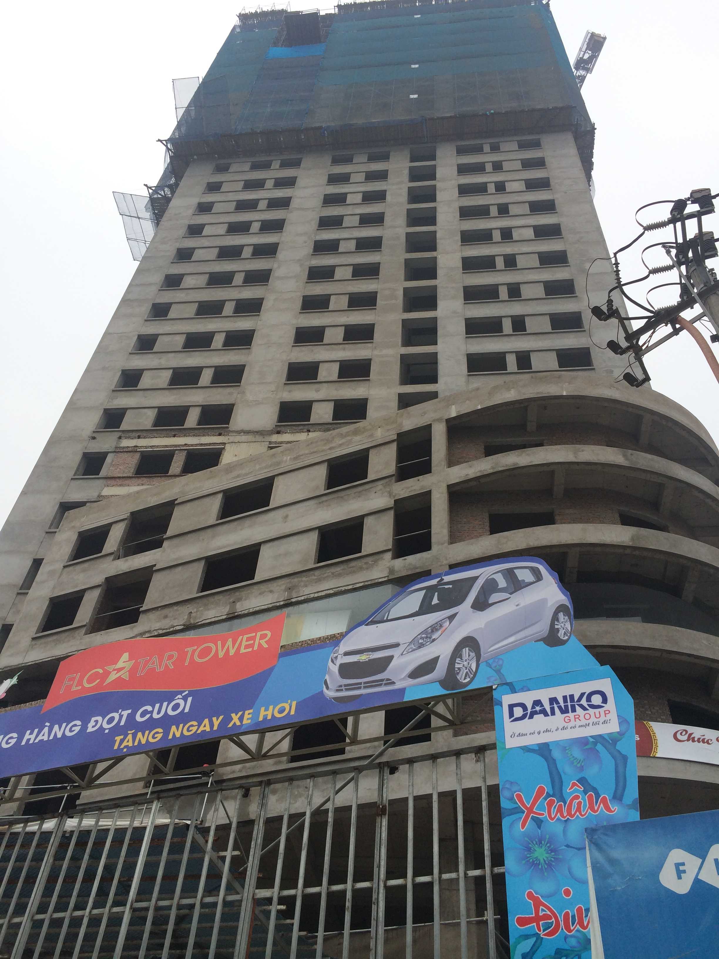 Dự án đang thi công tới mặt sàn tầng 30