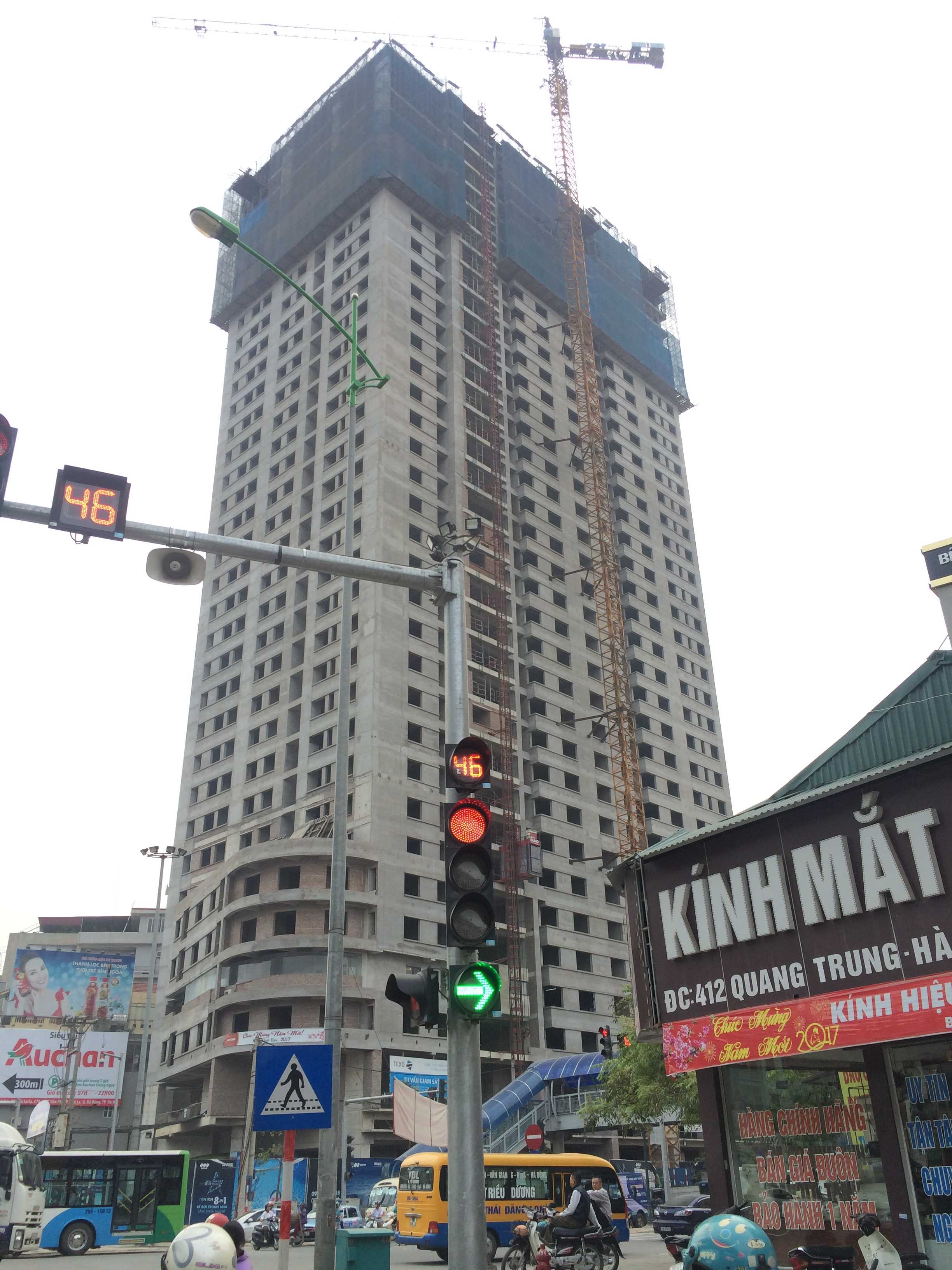 Dự án đang thi công mặt sàn tầng 37