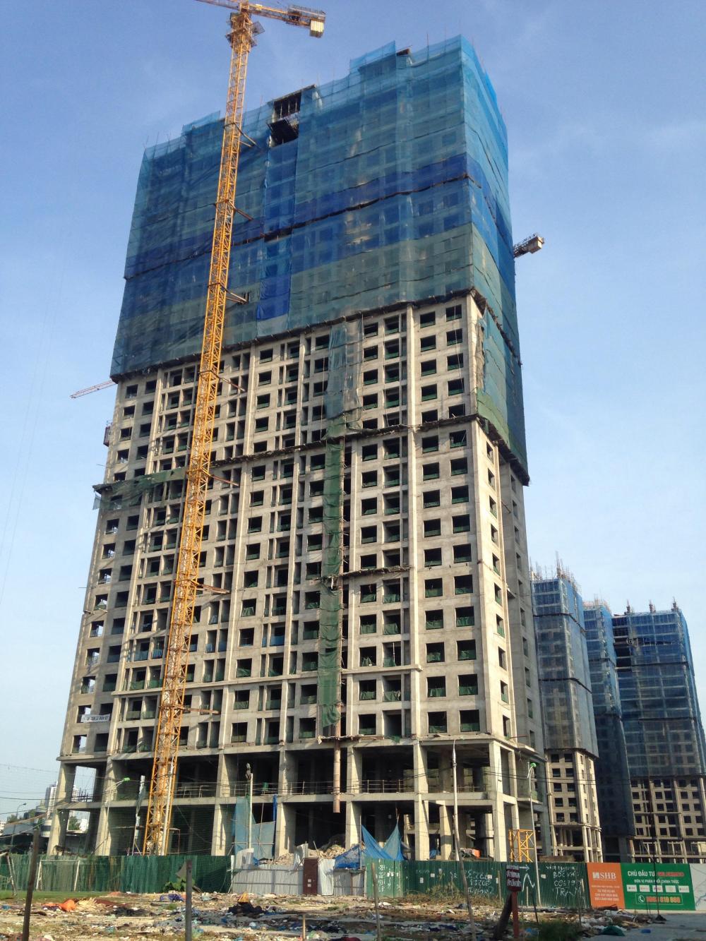 6 tòa đã xong thô, còn lại đang thi công từ tầng 20 đến 23