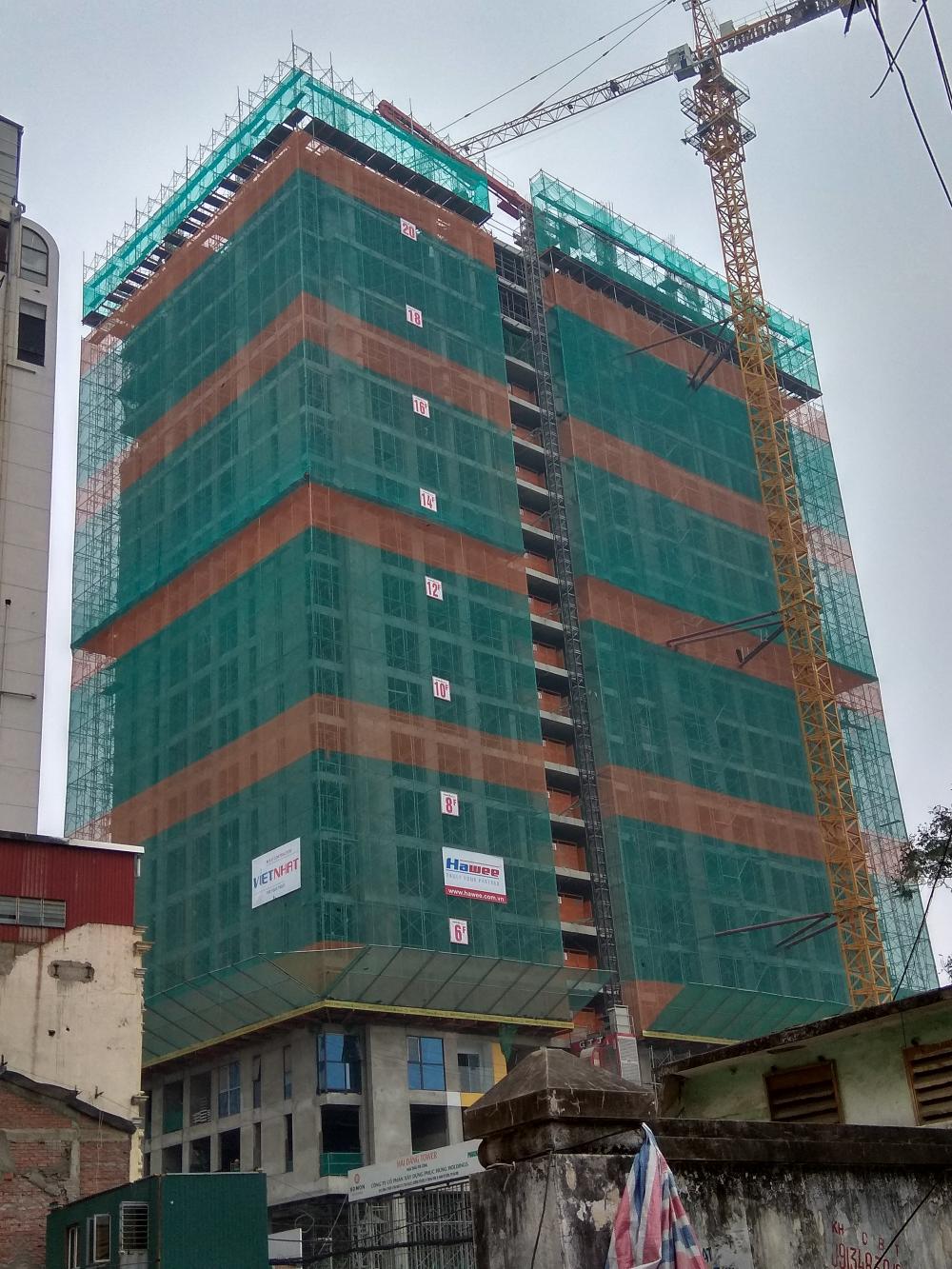 Dự án đang thi công tới mặt sàn tầng 22