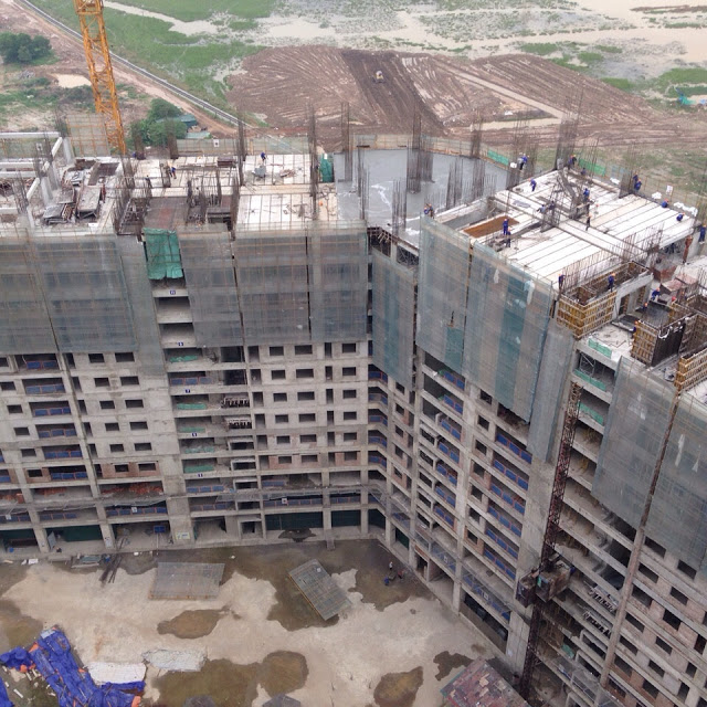 Dự án đã xây trát mặt ngoài tầng 10