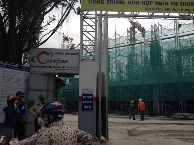 Dự án đã thi công xong sàn tầng 2, đang chuẩn bị lên sàn tầng 3