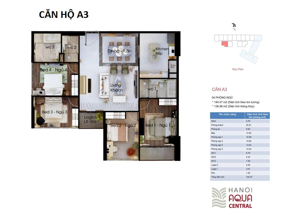 Thiết kế căn hộ A3