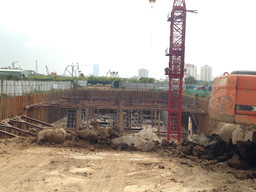 Dự án đang thi công móng, làm hầm