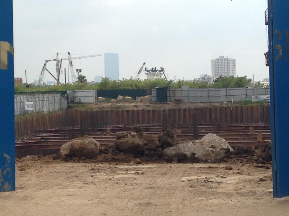 Dự án đang thi công móng, làm hầm