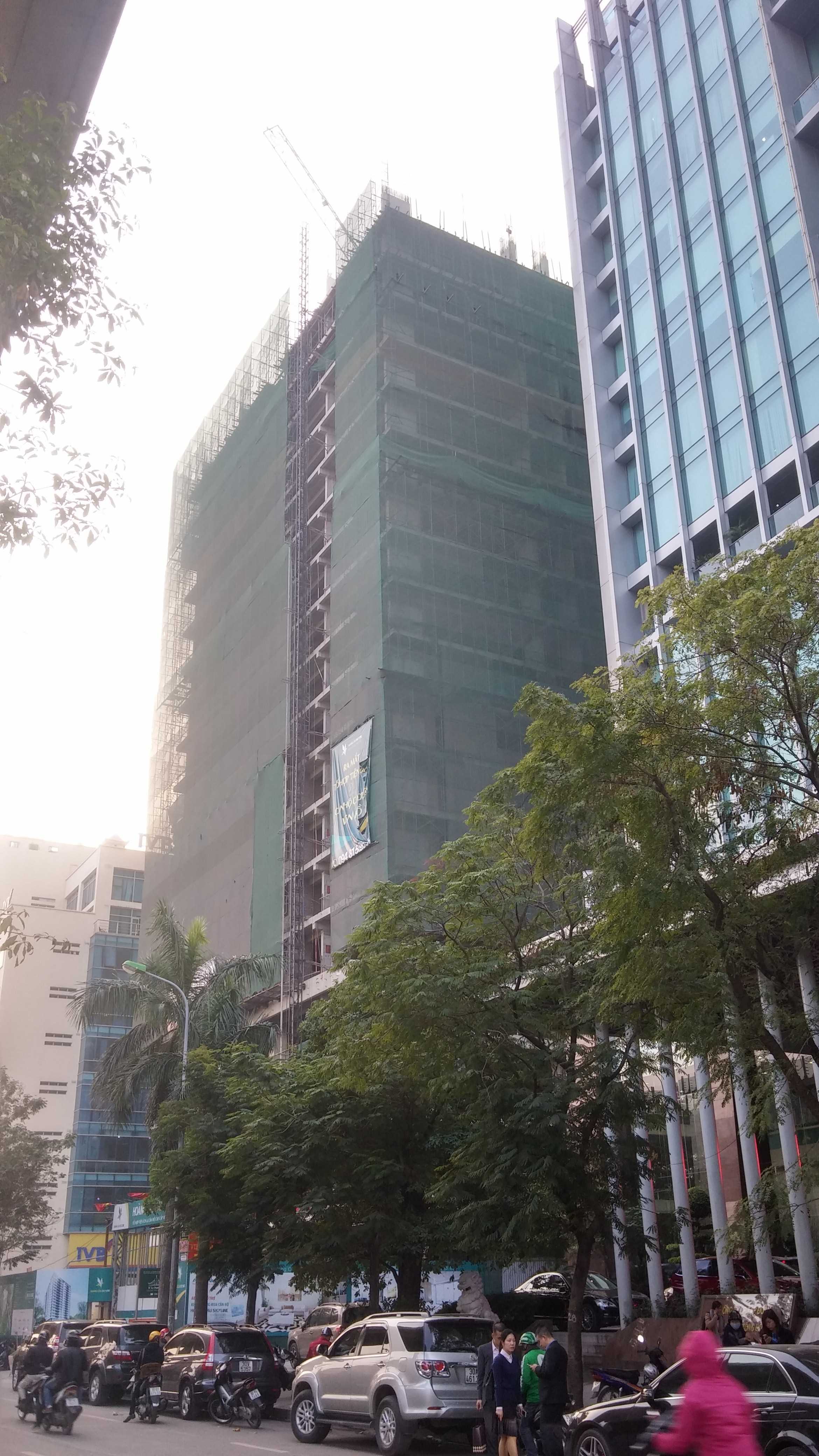 Dự án đang thi công tới mặt sàn tầng 18