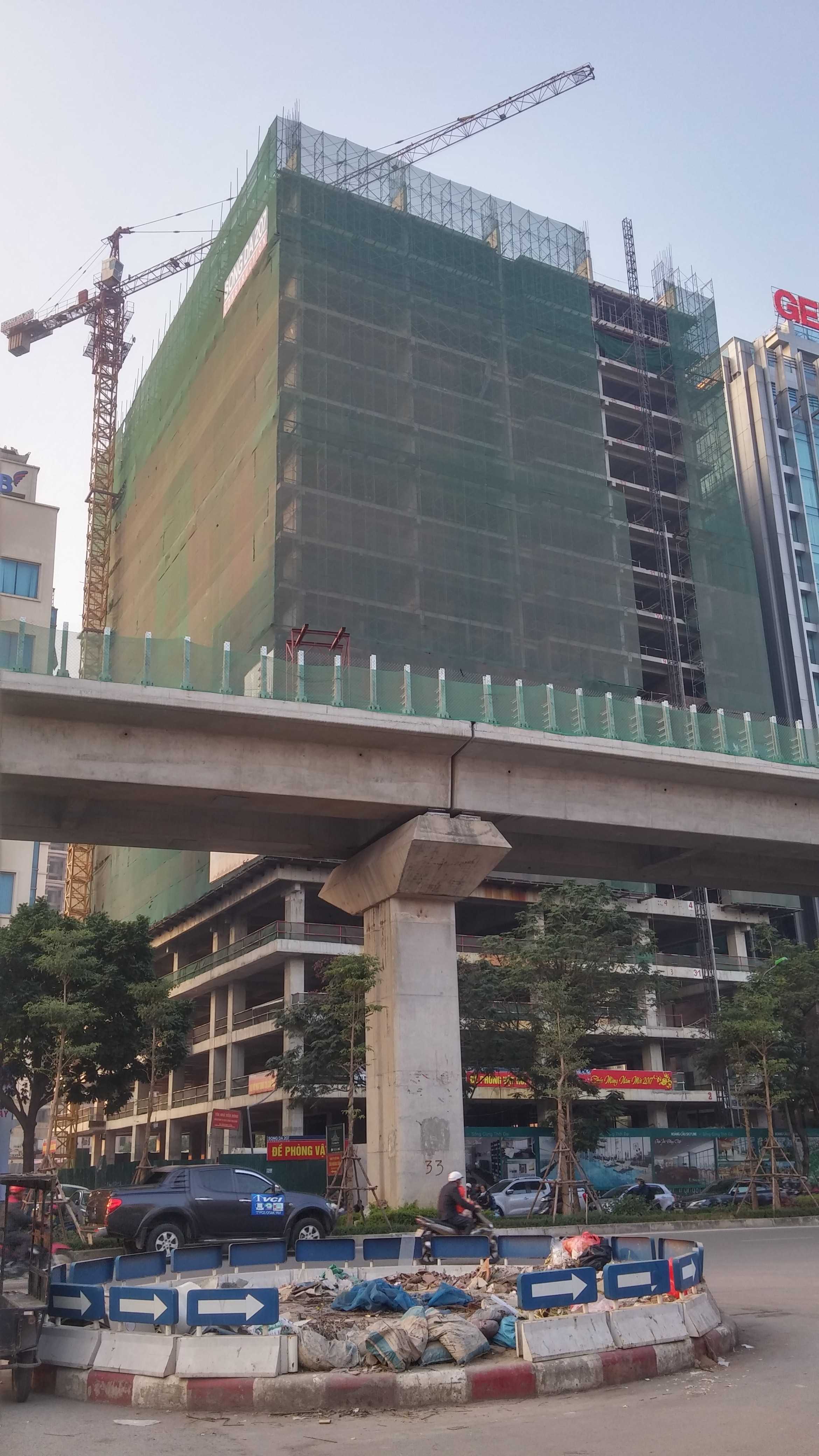 Dự án đang thi công tới mặt sàn tầng 18