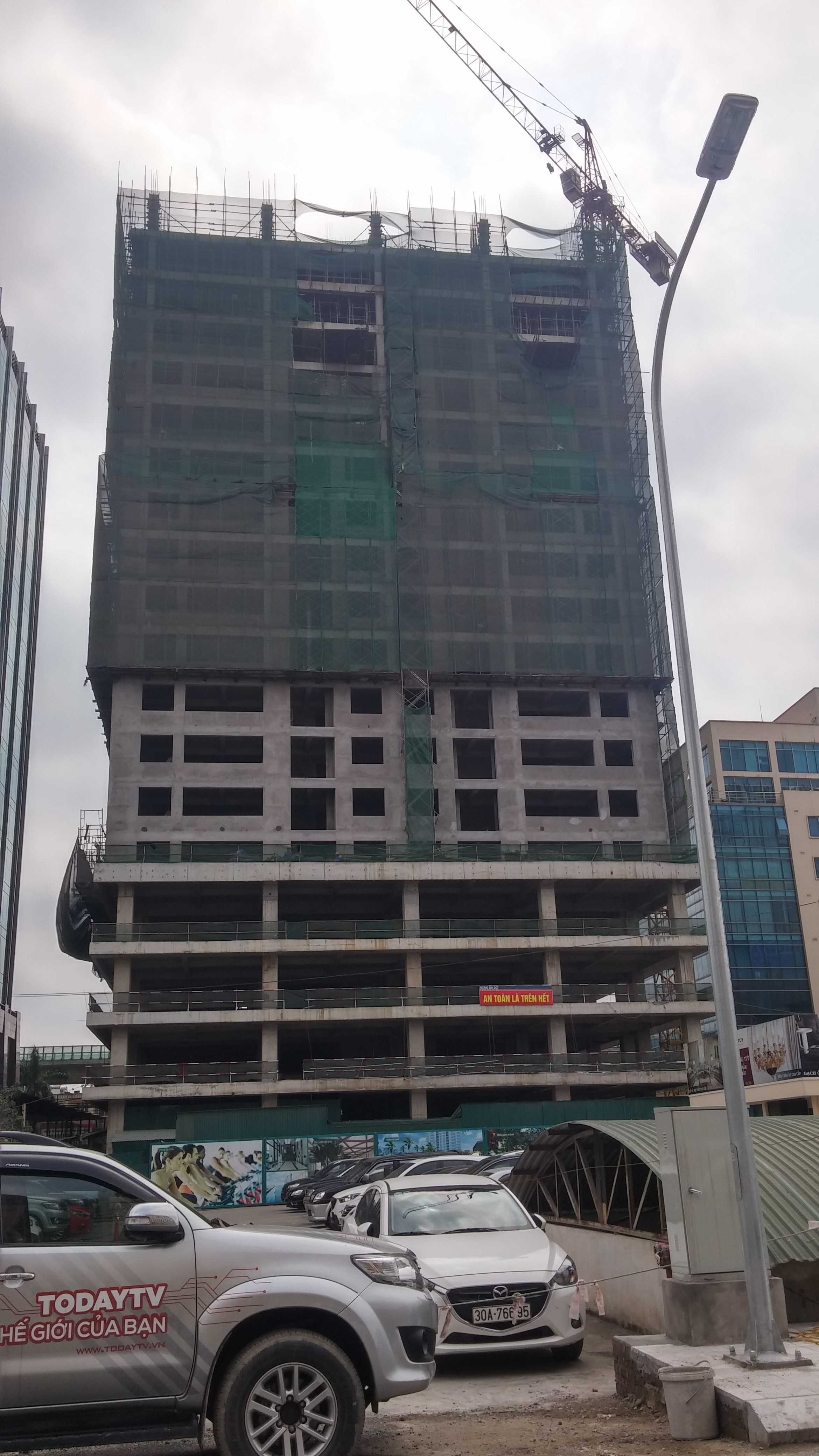 Dự án đang thi công tới tầng 19