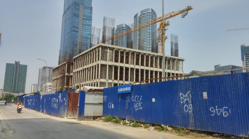 Dự án trên lô đất A10 đang thi công tới mặt sàn tầng 4