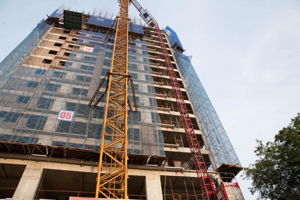 Dự án đã thi công tới tầng 17