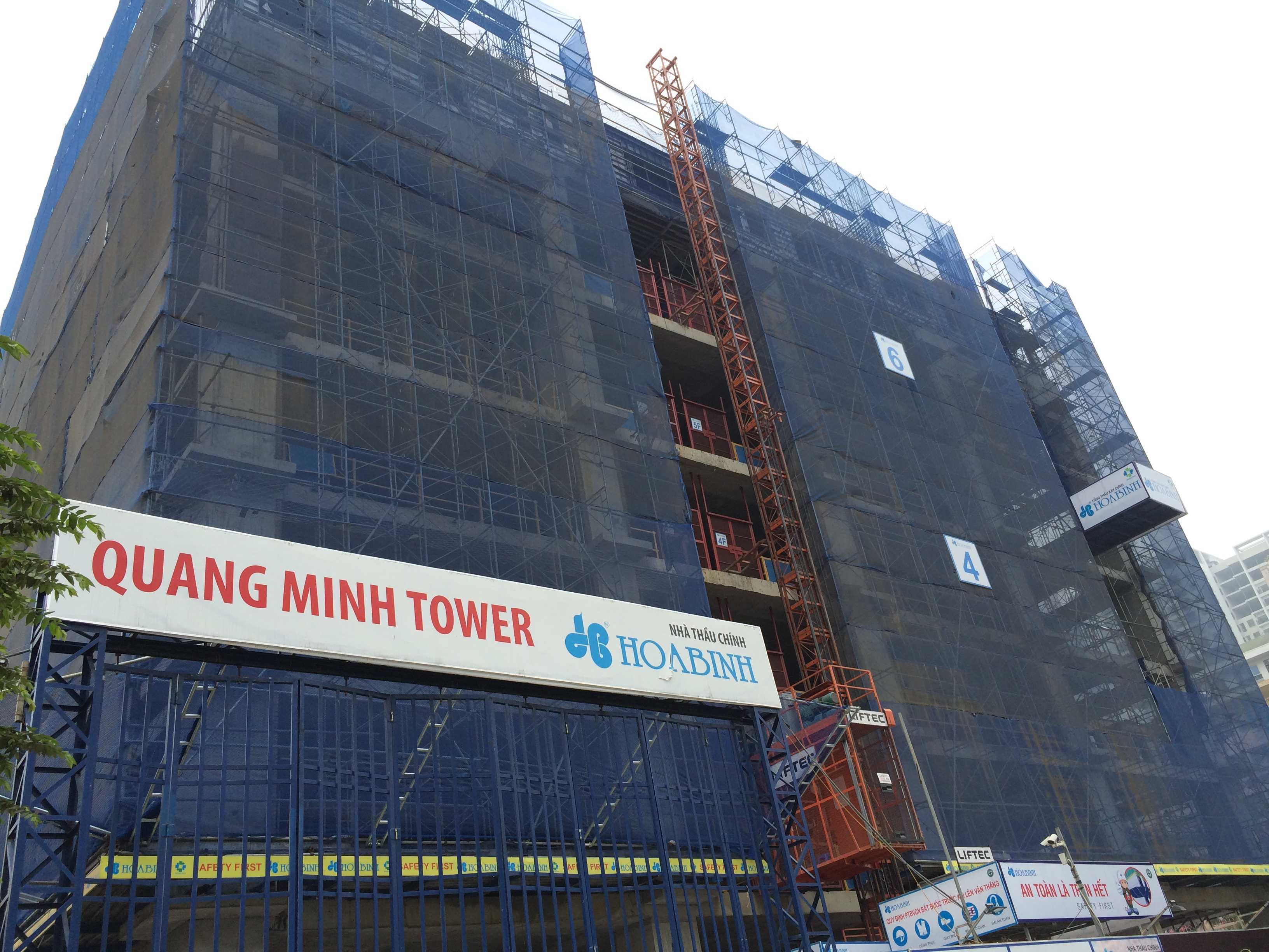 Dự án đang thi công tới mặt sàn tầng 8