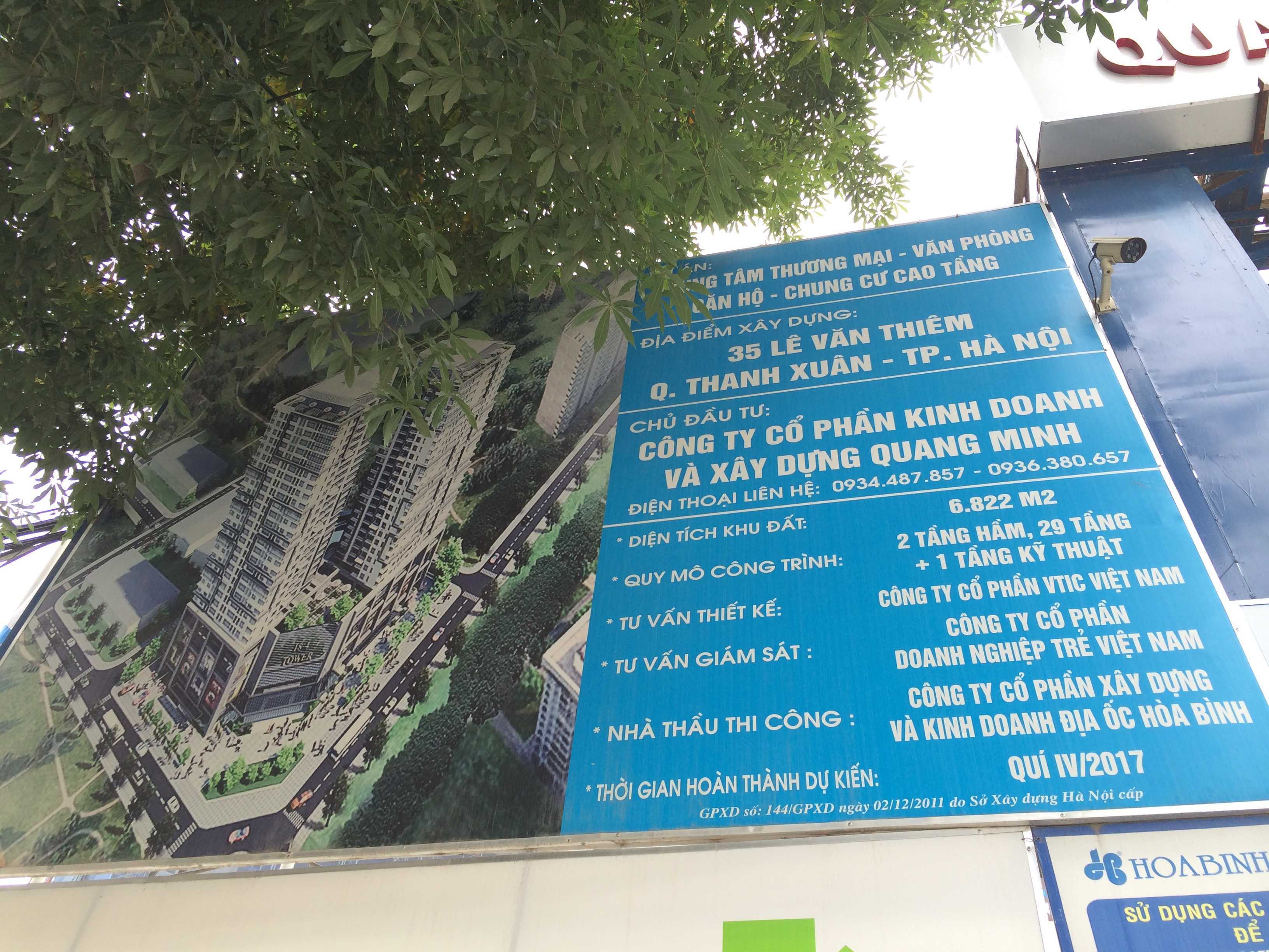 Dự án đang thi công tới mặt sàn tầng 8