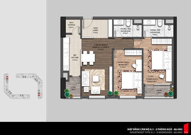 Thiết kế căn hộ A1.1
