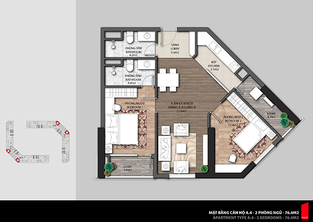 Thiết kế căn hộ A4
