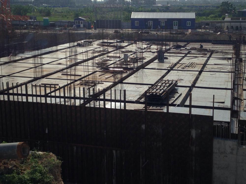 Dự án đang xây dựng đến mặt sàn tầng 1