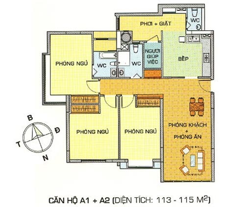 Thiết kế căn hộ A1-A2