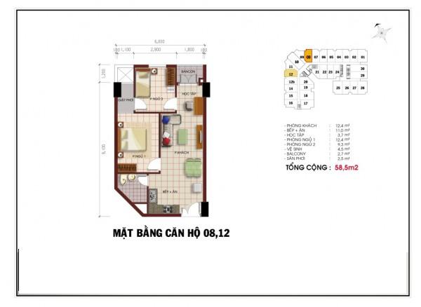 Thiết kế căn hộ 08, 12