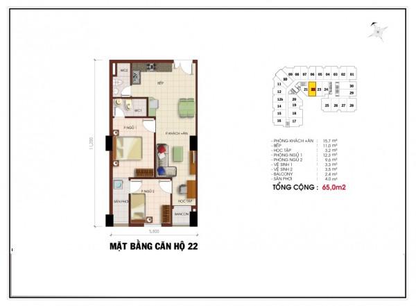 Thiết kế căn hộ 22