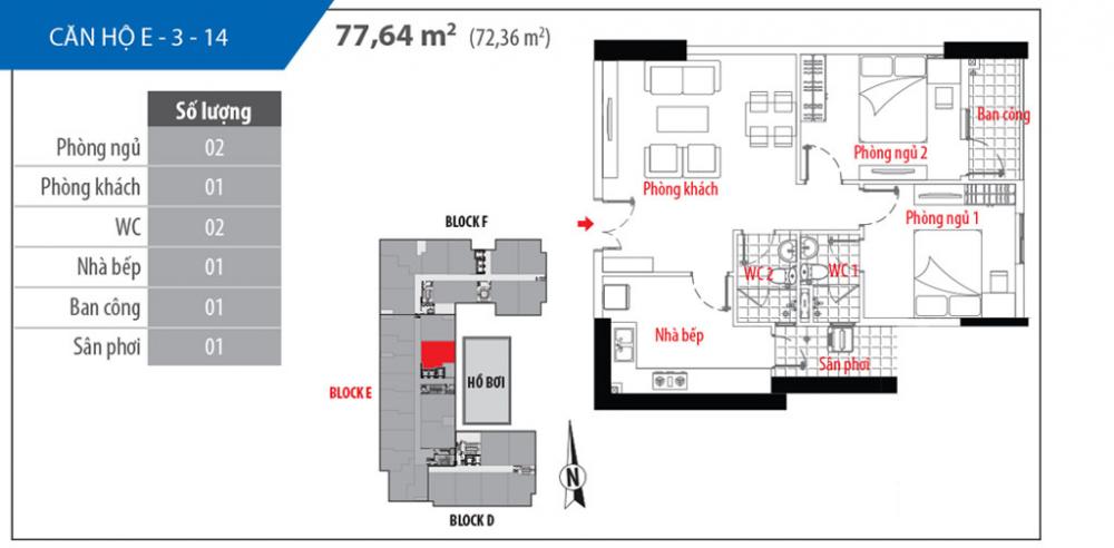 Thiết kế căn hộ E-3-14