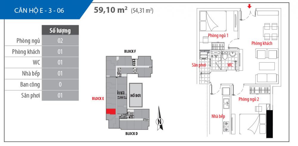 Thiết kế căn hộ E-3-06
