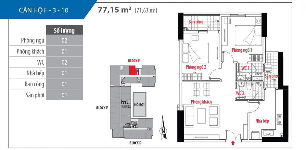 Thiết kế căn hộ F-3-10