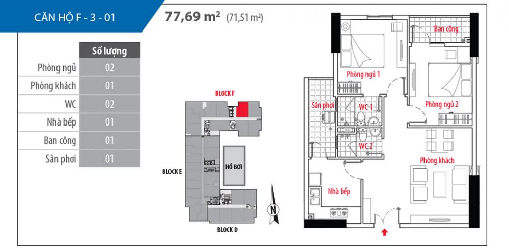 Thiết kế căn hộ F-3-01