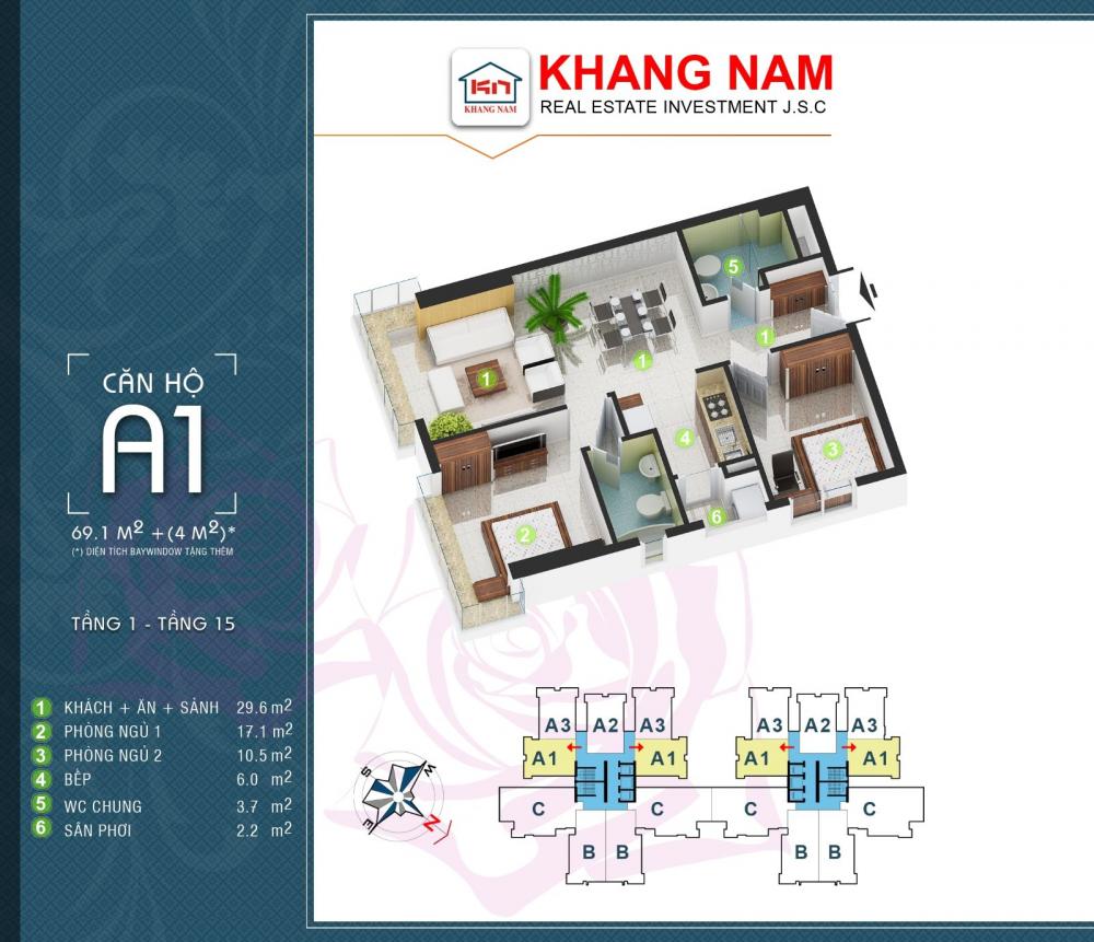 Thiết kế căn hộ A1