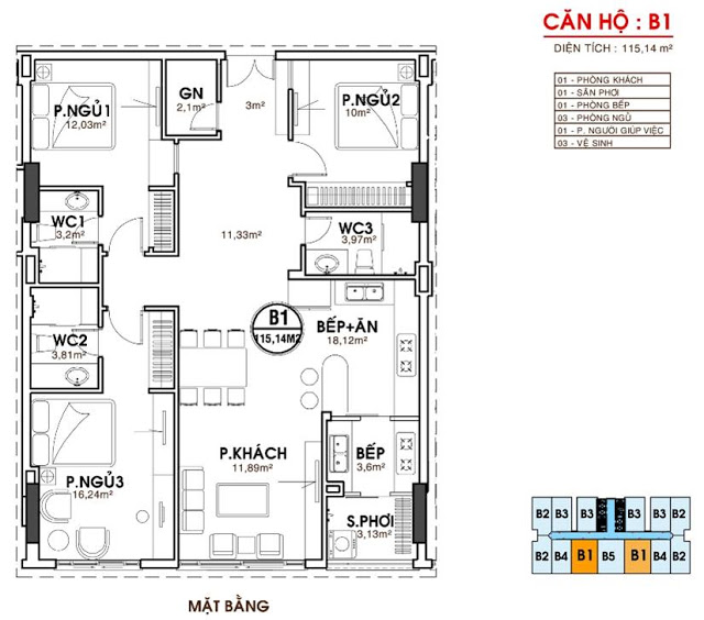 Thiết kế căn hộ B1
