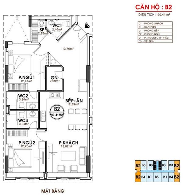 Thiết kế căn hộ B2