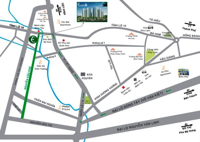Vị trí của Khu căn hộ cao cấp Everville | ảnh 1