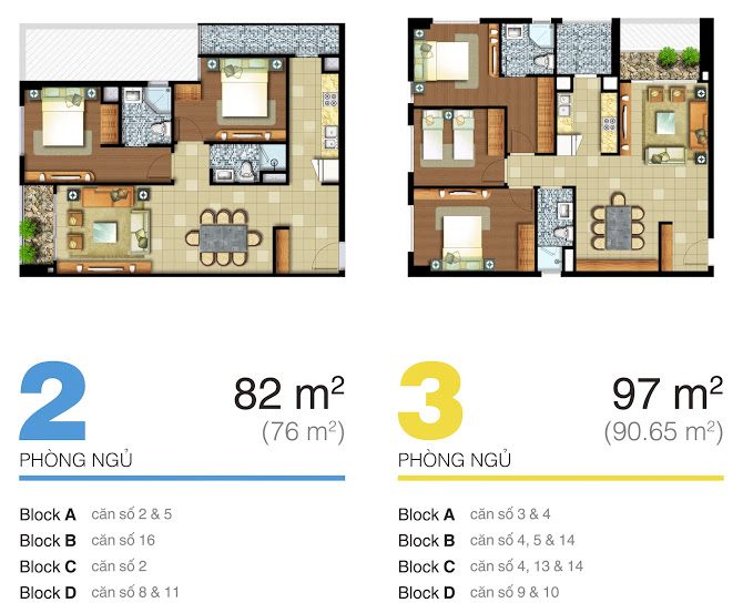Thiết kế căn hộ 82m2