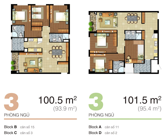 Thiết kế căn hộ 100.5m2