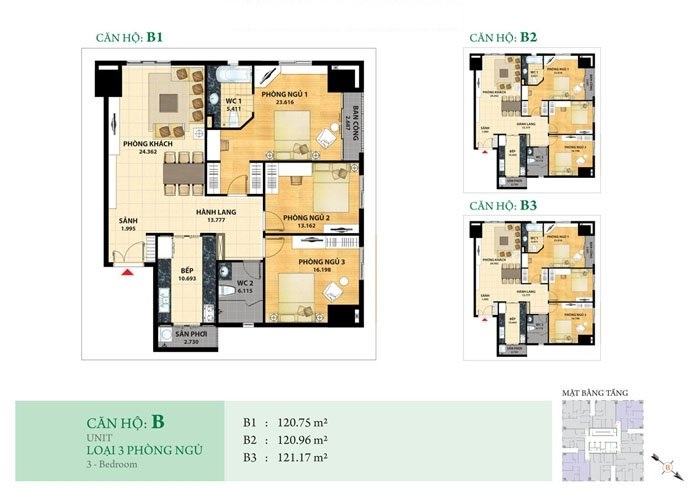 Thiết kế căn hộ B2